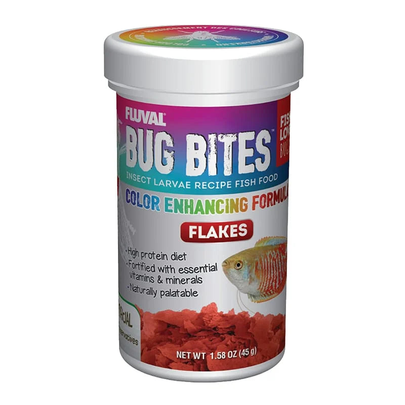 Fluval Bug Bites - Color Enhancing Flakes